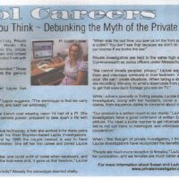 Cool Careers: Not What You Think ~ Debunking the Myth of the Private Investigator